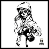 Sticker Tête de Mort Tagueuse - Crâne Passion