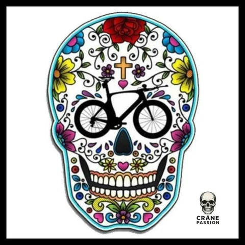 Sticker Vélo - Crâne Passion