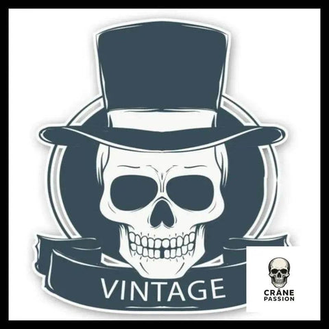 Sticker Vintage - Crâne Passion