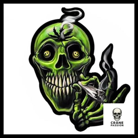 Sticker Weed - Crâne Passion