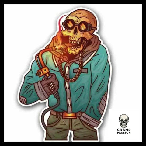 Sticker Zombie - Crâne Passion