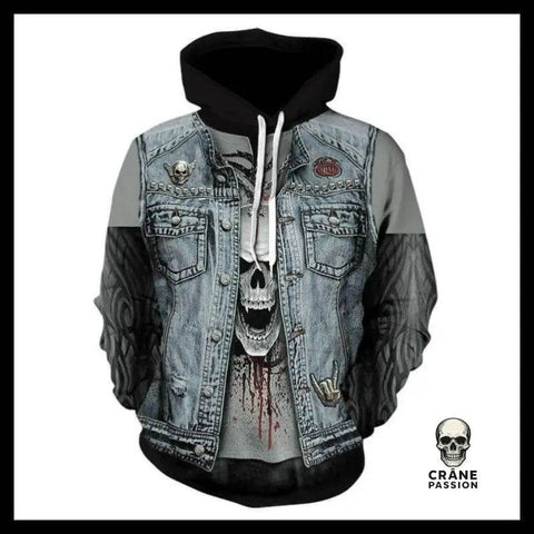 Sweat Biker - Crâne Passion