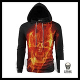 Sweat Crâne Enflammé - Crâne Passion