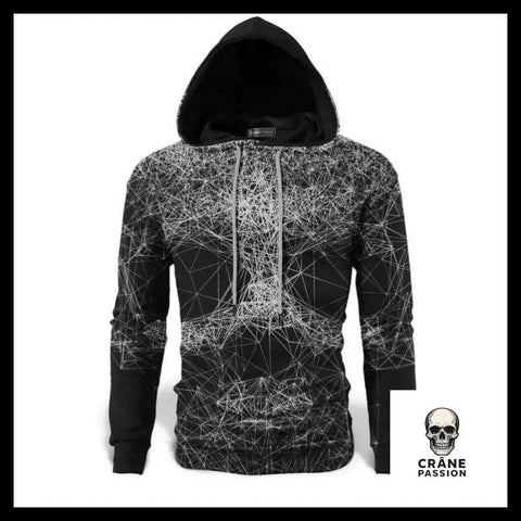 Sweat Crâne Noir et Blanc - Crâne Passion