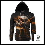 Sweat Crâne Orange - Crâne Passion