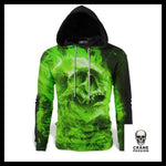 Sweat Squelette Vert - Crâne Passion