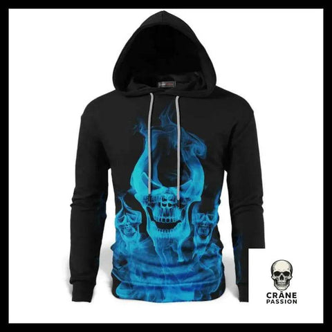 Sweat Tête de Mort Bleue - Crâne Passion