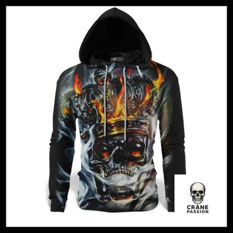Sweat Tête de Mort Couronne - Crâne Passion