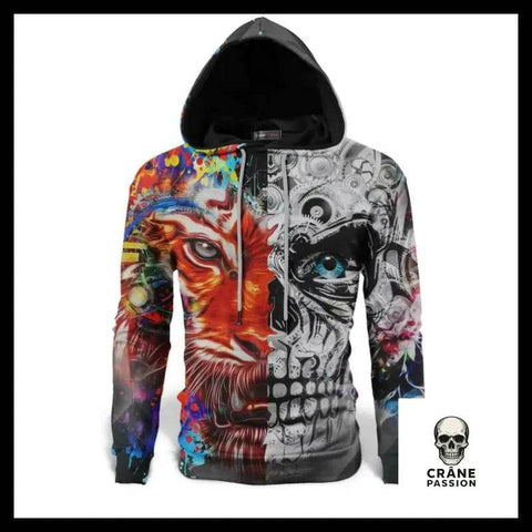 Sweat Tête de Mort Lion - Crâne Passion