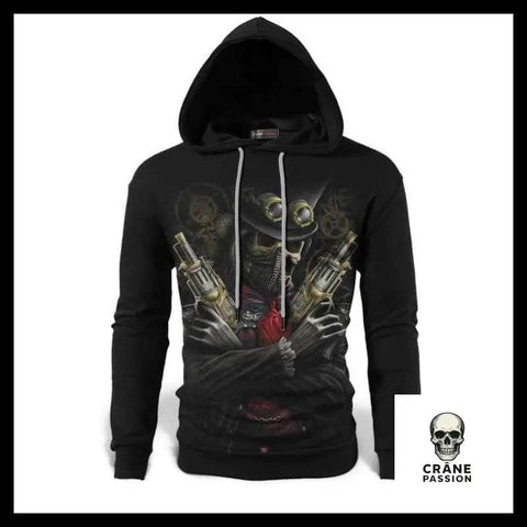 Sweat Tête de Mort Pistolet - Crâne Passion