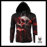 Sweat Tête de Mort Rouge - Crâne Passion
