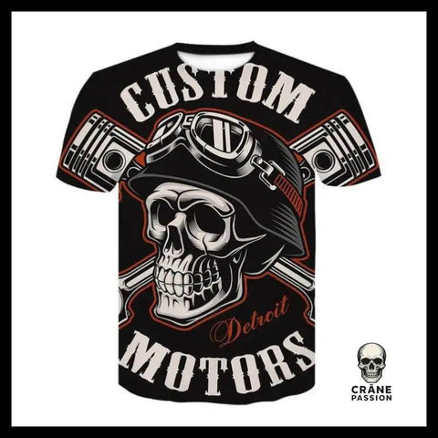 T-shirt Biker - Crâne Passion