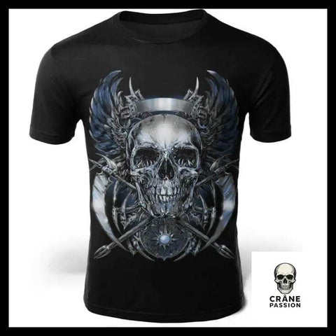 T-Shirt Biker Tête de Mort - Crâne Passion