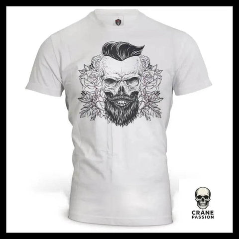 T-Shirt Crâne Barbu - Crâne Passion