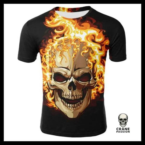 T-shirt Crâne Brûlé - Crâne Passion