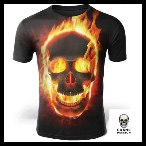 T-Shirt Crâne Flamme - Crâne Passion