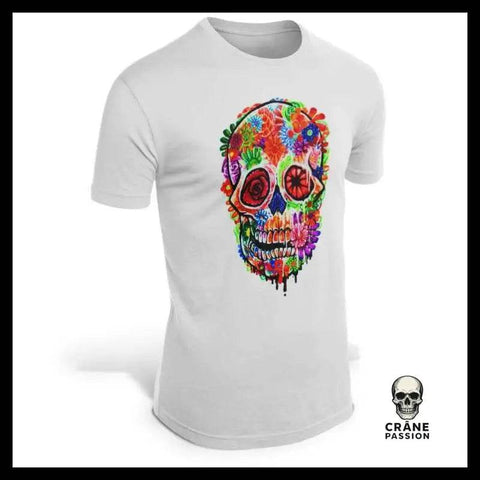 T-Shirt Crâne Hippie - Crâne Passion