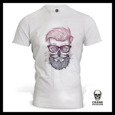 T-Shirt Crâne Hipster - Crâne Passion
