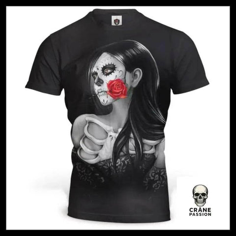 T-Shirt Crâne Mexicain Catrina - Crâne Passion