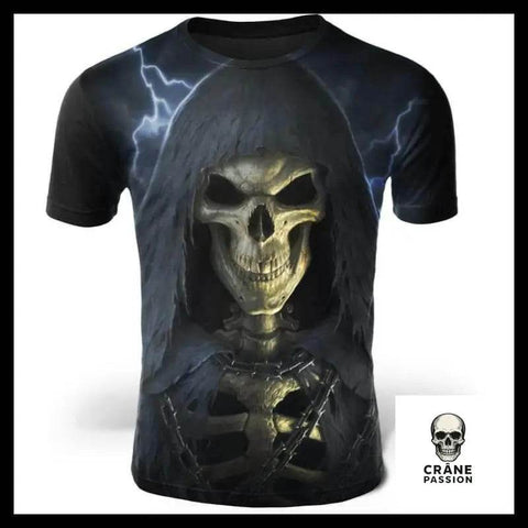 T-Shirt Faucheuse Noire - Crâne Passion