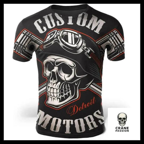 T-Shirt Motard - Crâne Passion