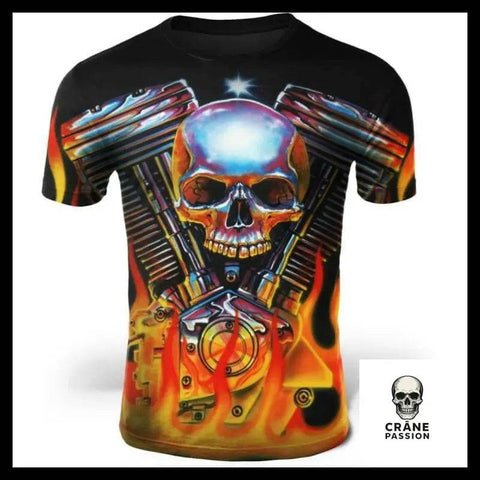 T-Shirt Motard Spirit - Crâne Passion
