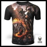 T-Shirt Moto Démoniaque - Crâne Passion