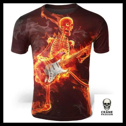 T-Shirt Rock N' Roll - Crâne Passion
