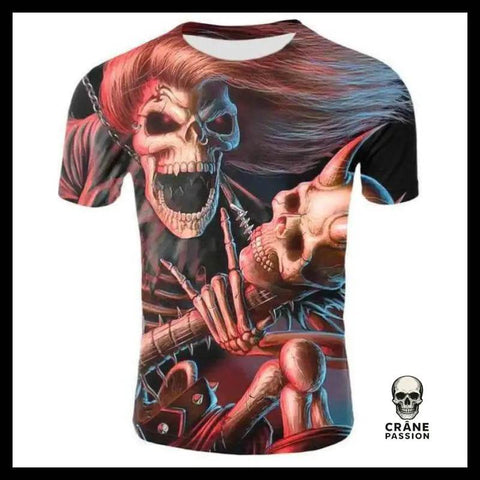 T-shirt Rockeur Satanique - Crâne Passion