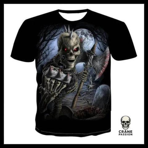 T-shirt Squelette Guerrier - Crâne Passion