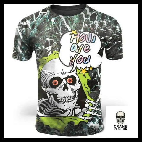 T-Shirt Squelette Heureux - Crâne Passion
