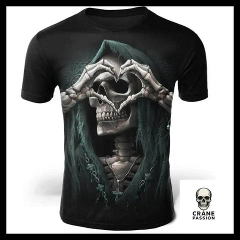 T-Shirt Squelette Love - Crâne Passion