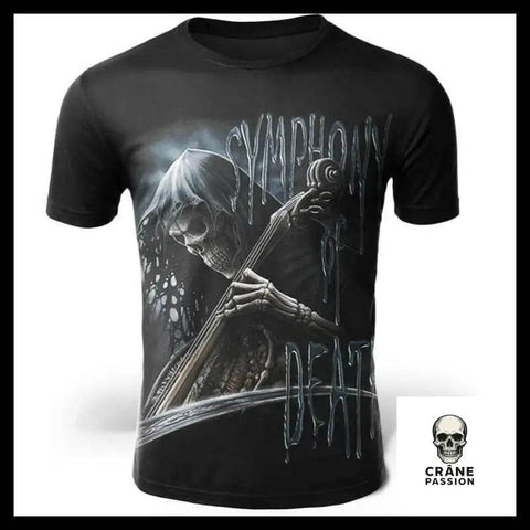T-Shirt Squelette Musicien - Crâne Passion