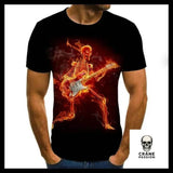 T-shirt Squelette Rockeur - Crâne Passion