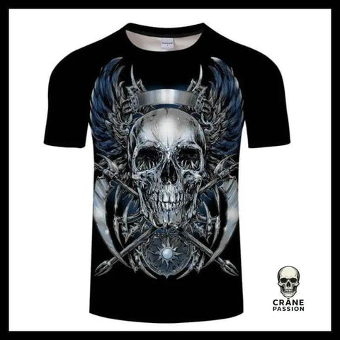 T-shirt Tête de Mort Ailée - Crâne Passion