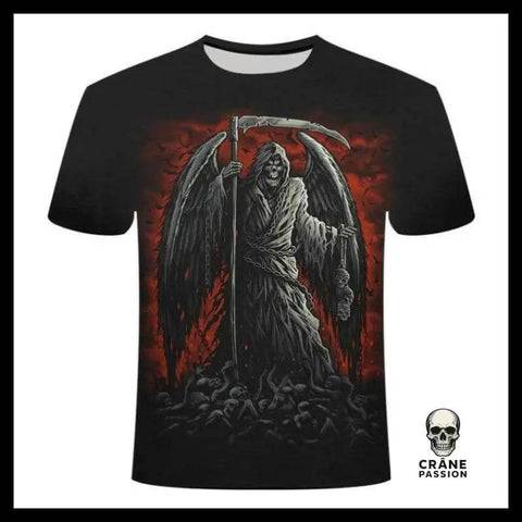T-shirt Tête de Mort Ange Déchu - Crâne Passion