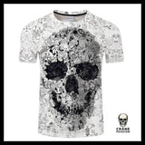 T-shirt Tête de Mort Art Dessins - Crâne Passion