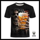 T-shirt Tête de Mort Bière - Crâne Passion