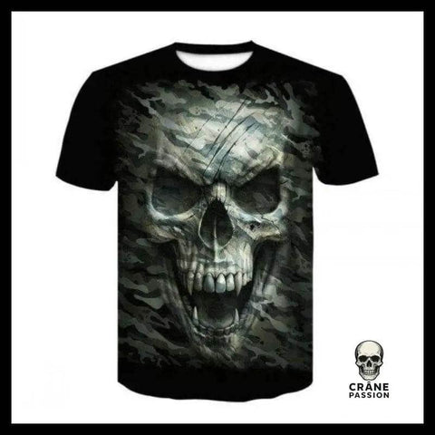 T-shirt Tête de Mort Camouflage - Crâne Passion