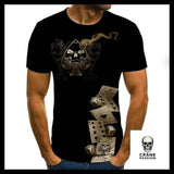 T-shirt Tête de Mort Cartes et Dés - Crâne Passion