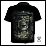 T-shirt Tête de Mort Chapelier Robotique - Crâne Passion