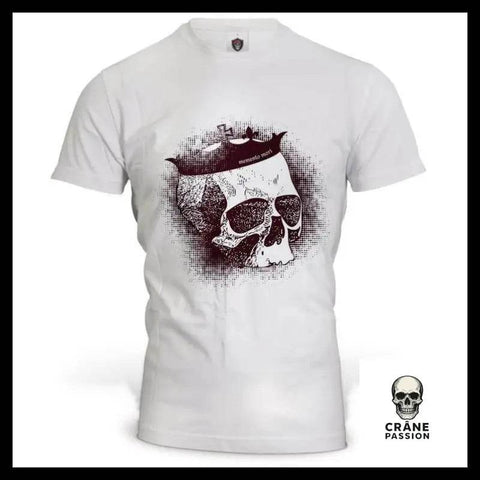 T-Shirt Tête de Mort avec Couronne - Crâne Passion
