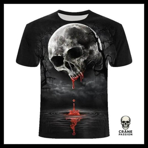 T-shirt Tête de Mort Crâne Sanglant - Crâne Passion