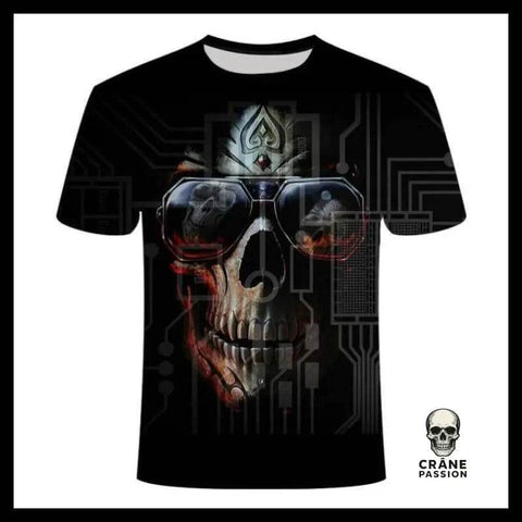 T-shirt Tête De Mort Dark Web - Crâne Passion