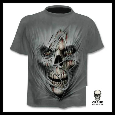T-shirt Tête de Mort Déchirure - Crâne Passion