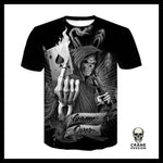 T-shirt Tête de Mort Faucheuse As de Pique - Crâne Passion
