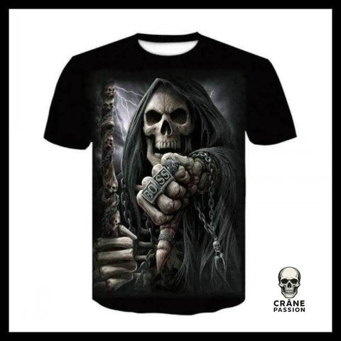 T-shirt Tête de Mort Faucheuse Boss - Crâne Passion