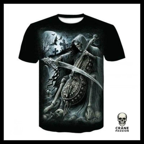T-shirt Tête de Mort Faucheuse Violoniste - Crâne Passion