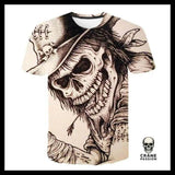 T-shirt Tête de Mort Fermier Vintage - Crâne Passion