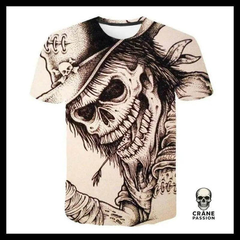 T-shirt Tête de Mort Fermier Vintage - Crâne Passion